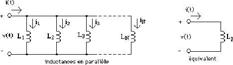 Shéma bobine inductance équivalent en parallèle